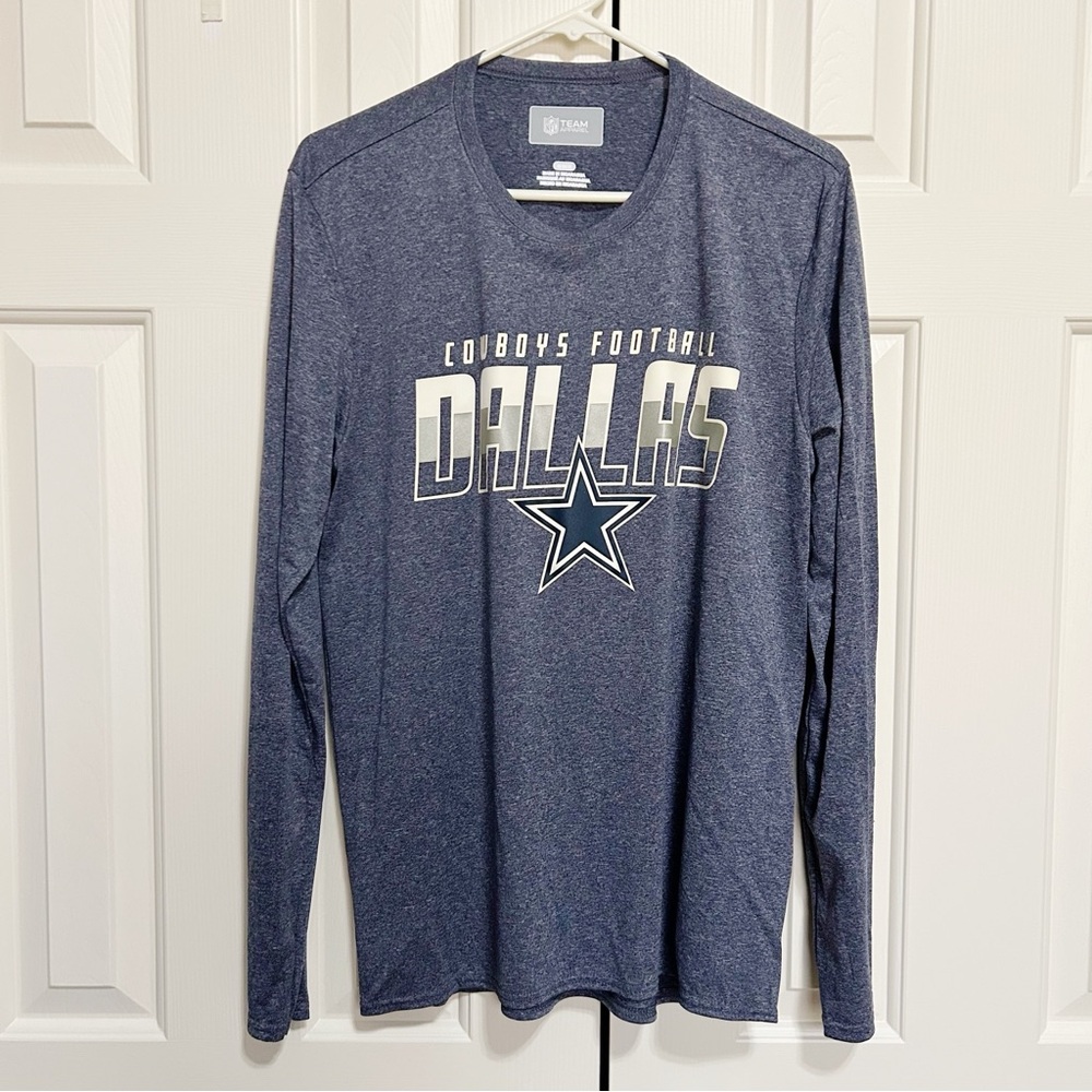 Dallas Cowboys Blue Long Sleeve Shirt, Large